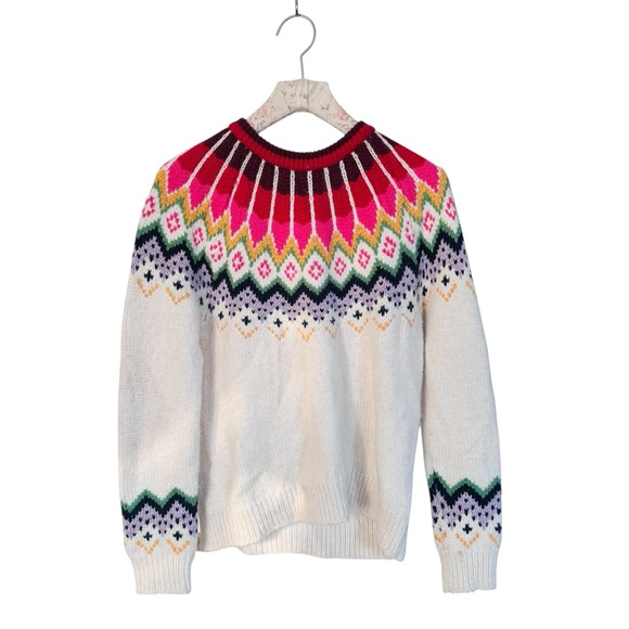 Marine Layer wool alpaca cotton blend L&F Fairisle Sweater EUC - Picture 5 of 10